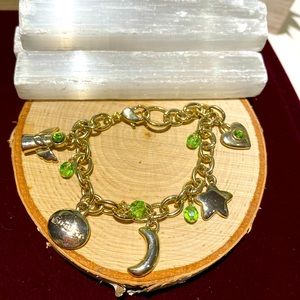 August Birthday Charm Bracelet 💚💛✨